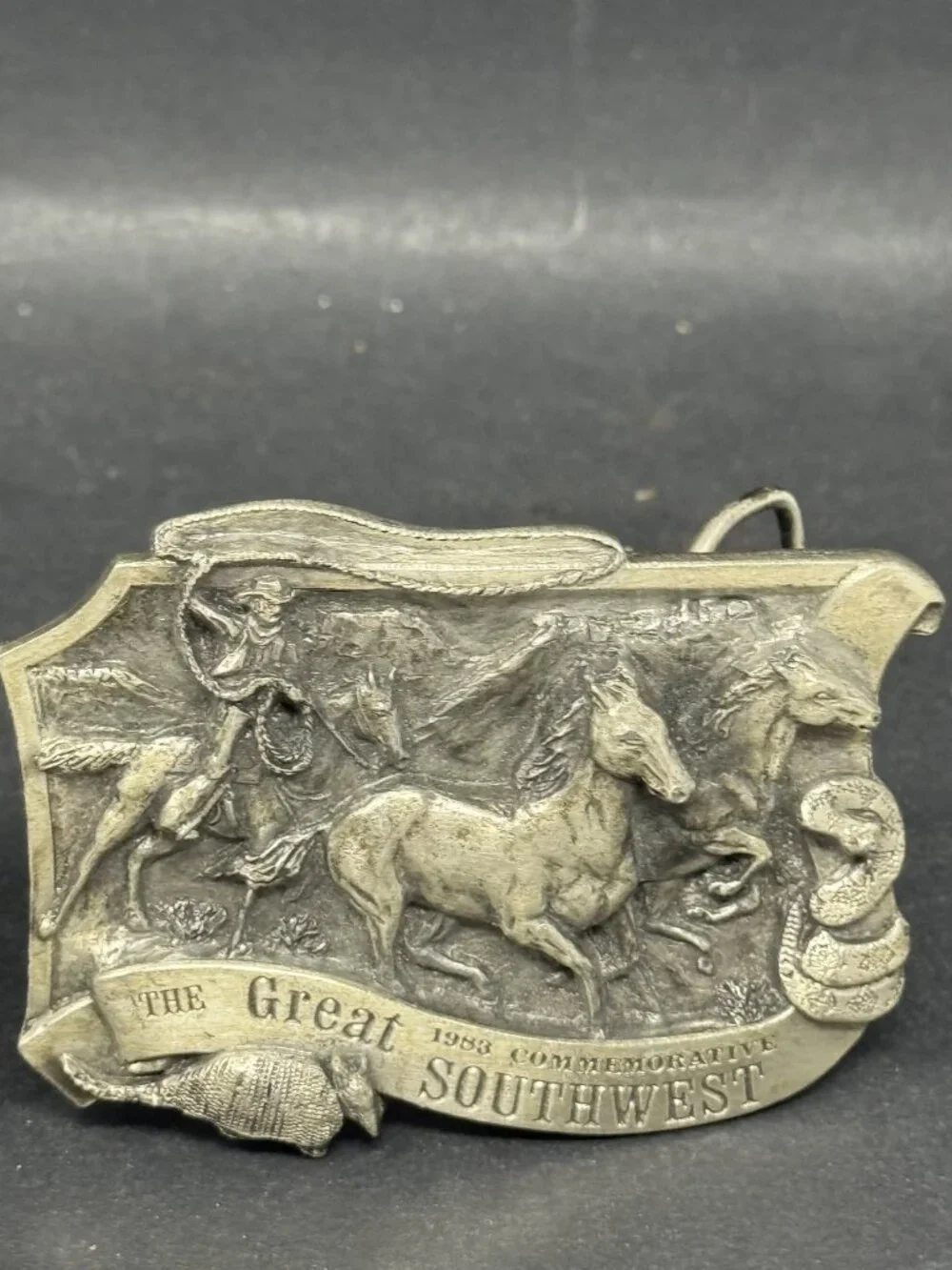 Arroyo Grande The Great Southwest Belt Buckle 1983 + 1984 Los Angeles Olympics
